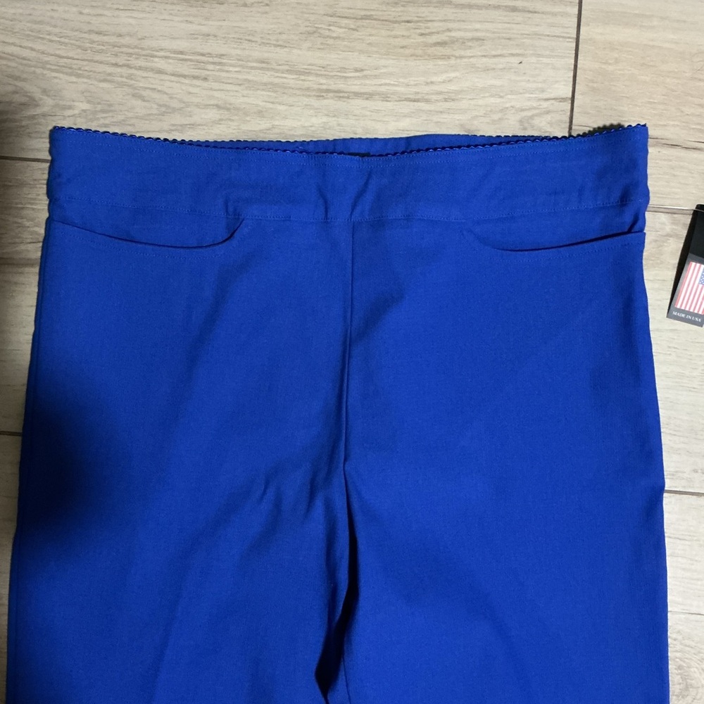 PETALURA Women's Vibrant Blue Straight Leg Pants - Picture 8 of 13